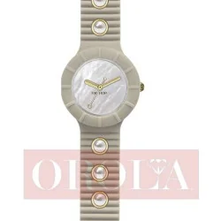HipHop Taupe with Metal Inserts and Pearls HWU0495