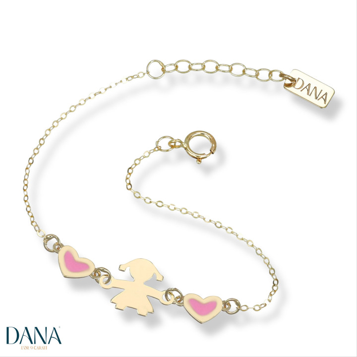 Bracelets Dana Baby bebè femmina e cuori BRBFC19OGSPL13E2