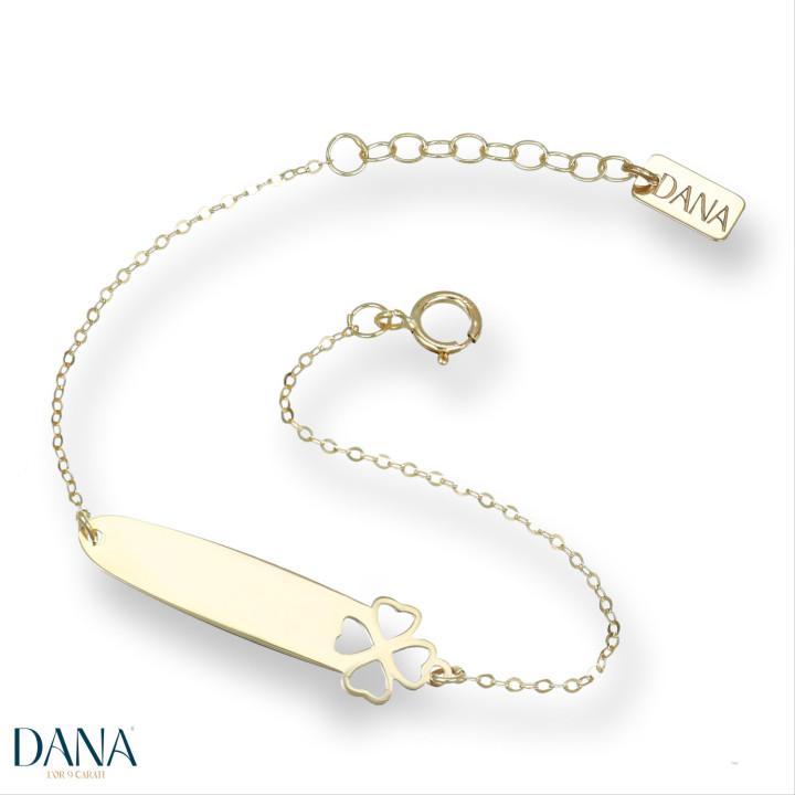 Bracelets Dana Baby targa e quadrifoglio BRBFC01OGL13E2