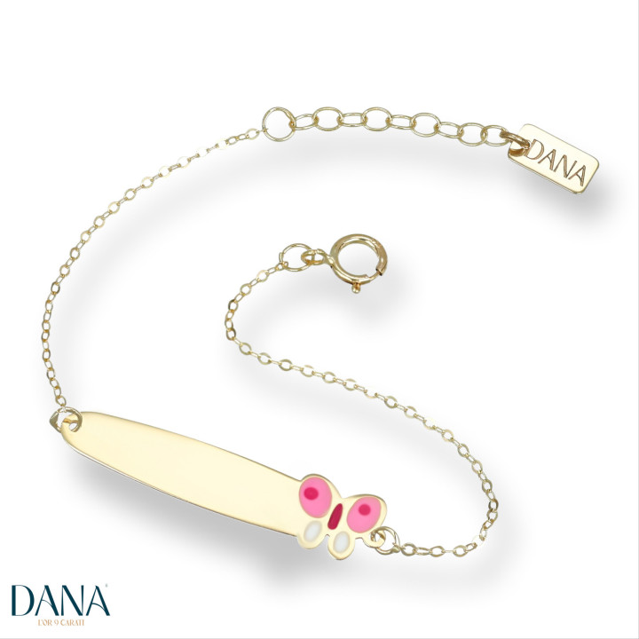Bracelets Dana Baby targa e farfalla BRBFC07OGSPL13E2