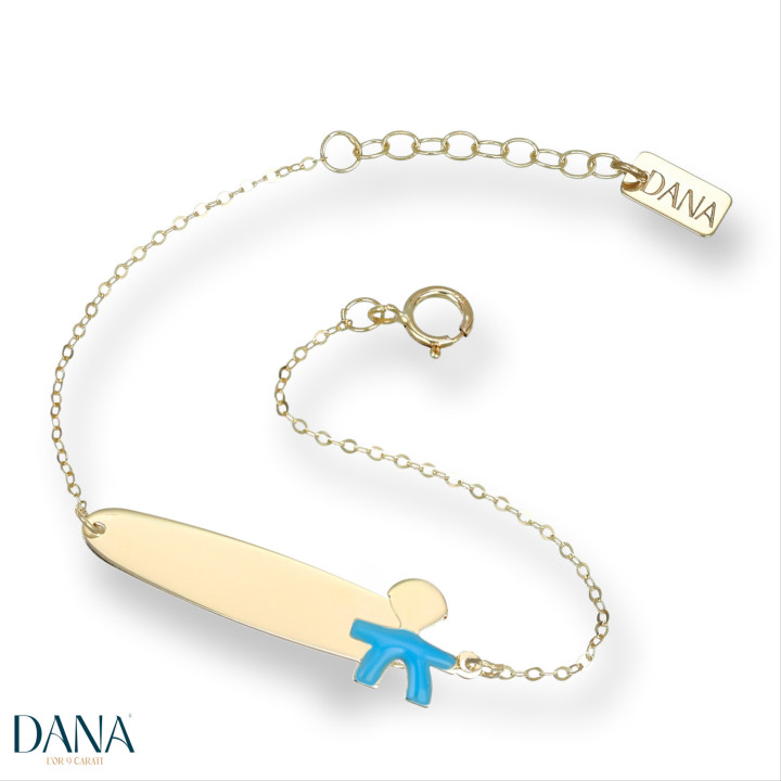 Bracelets Dana Baby targa e bebè maschio BRBFC08OGSUL13E2