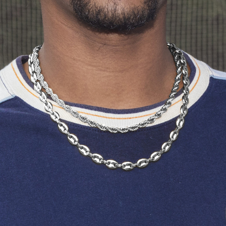 Necklaces Lotus Style Men in black LS2233-1/1