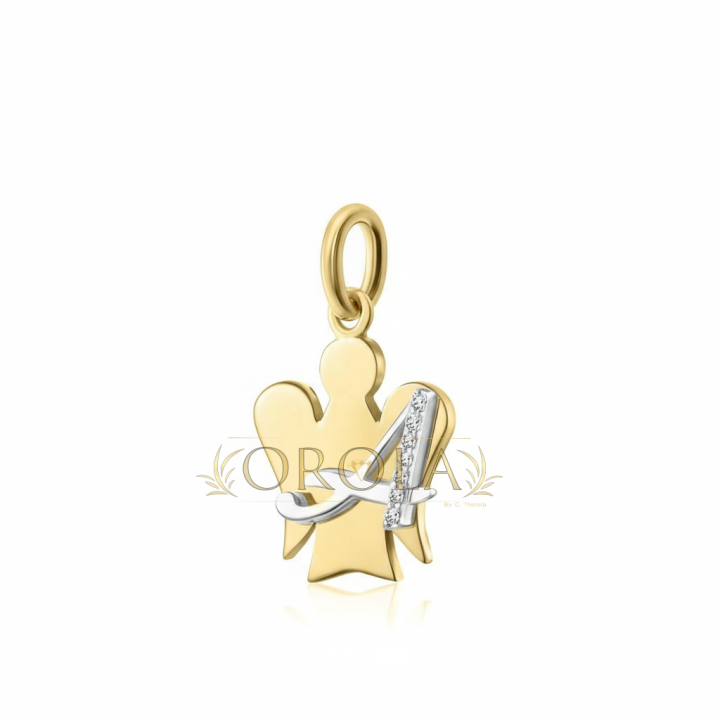 Necklaces L'Alfabeto degli Angeli pendenti oro NKT700-C
