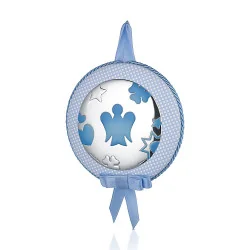 Angeli di Giannotti Silver and Faux Leather Crib Charm with Music Box
