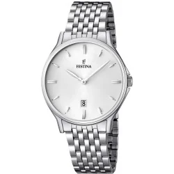 Festina Classic Watch Light Dial Simple Indices