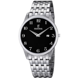 Watches Festina Classic Watch Dark Dial Arabic Numeral Indices