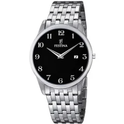 Festina Classic Watch Dark Dial Arabic Numeral Indices