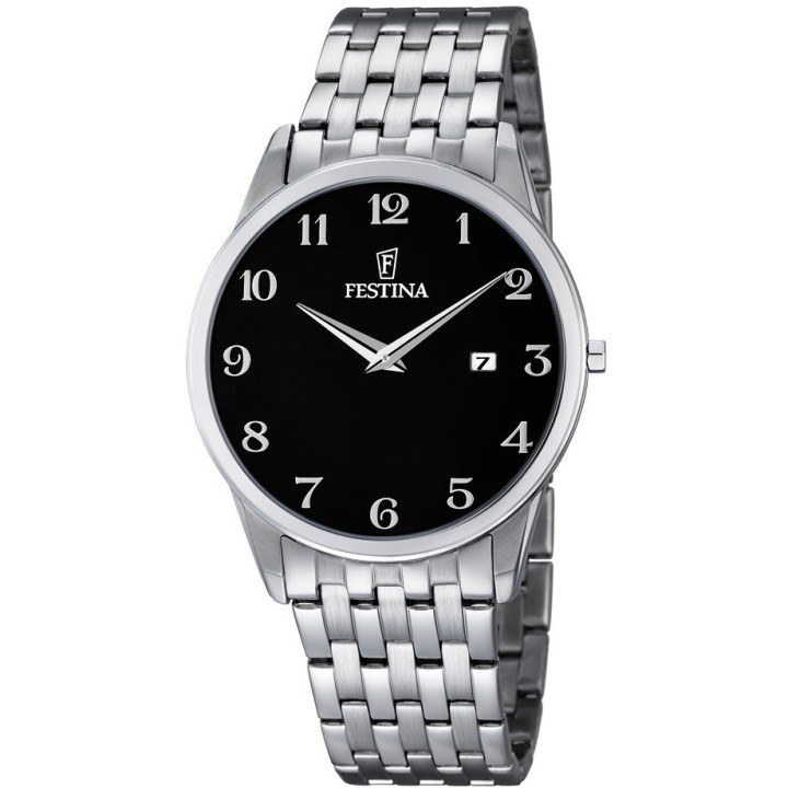 Watches Festina Classic Watch Dark Dial Arabic Numeral Indices