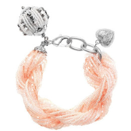 Bracelets Ottaviani torchon Bianco e Rosa 500356B