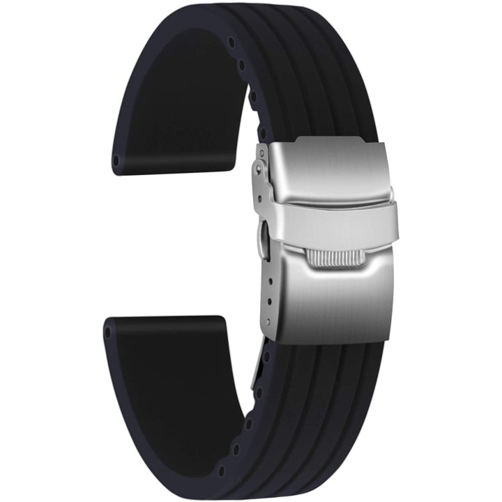 Ricambi Strap with Buckle Black 22mm depn22mm