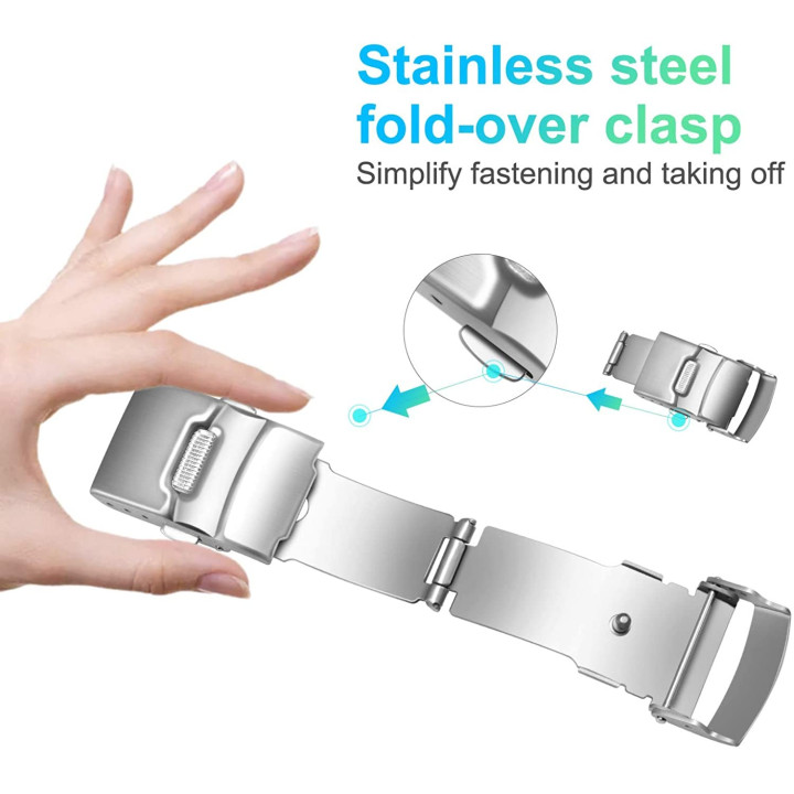 Ricambi Strap with Buckle Black 22mm depn22mm