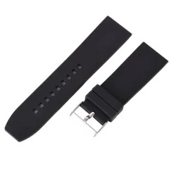 Silicone Strap Black 24mm