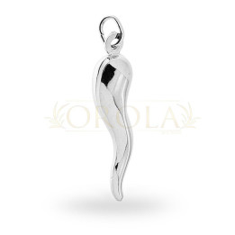 Necklaces Cornetto della Fortuna Pendant Rhodium-Plated Silver