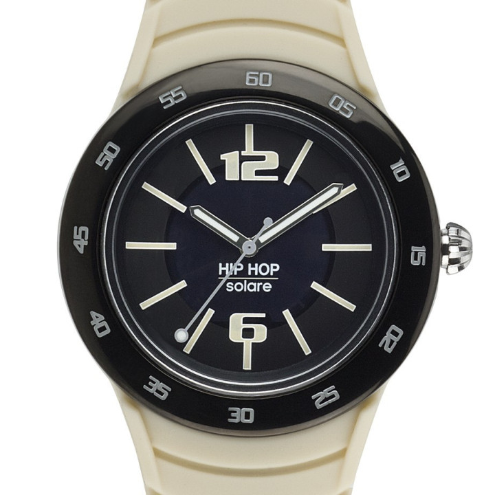 Watches HipHop Metal Solar PARCHMENT HWU0772