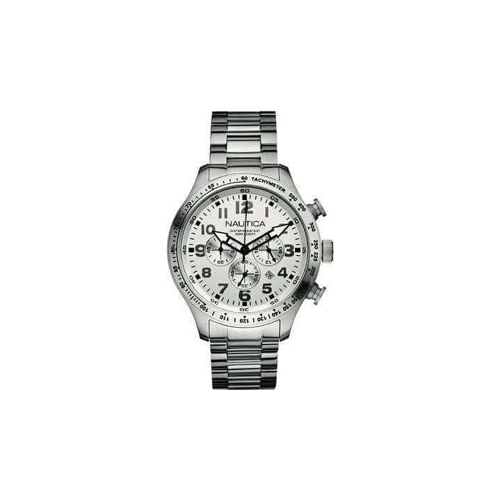 Watches Nautica Simple Chronograph White Watch A18593G