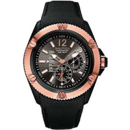 Watches Nautica Multifunction Gold and Black Watch A18591G