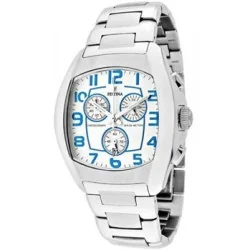 Festina Chrono Square White and Light Blue Watch