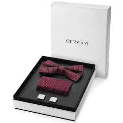 Cufflinks, Bow Tie and Pocket Square Set